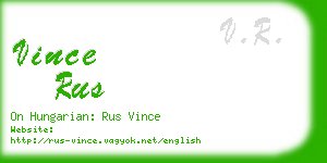vince rus business card